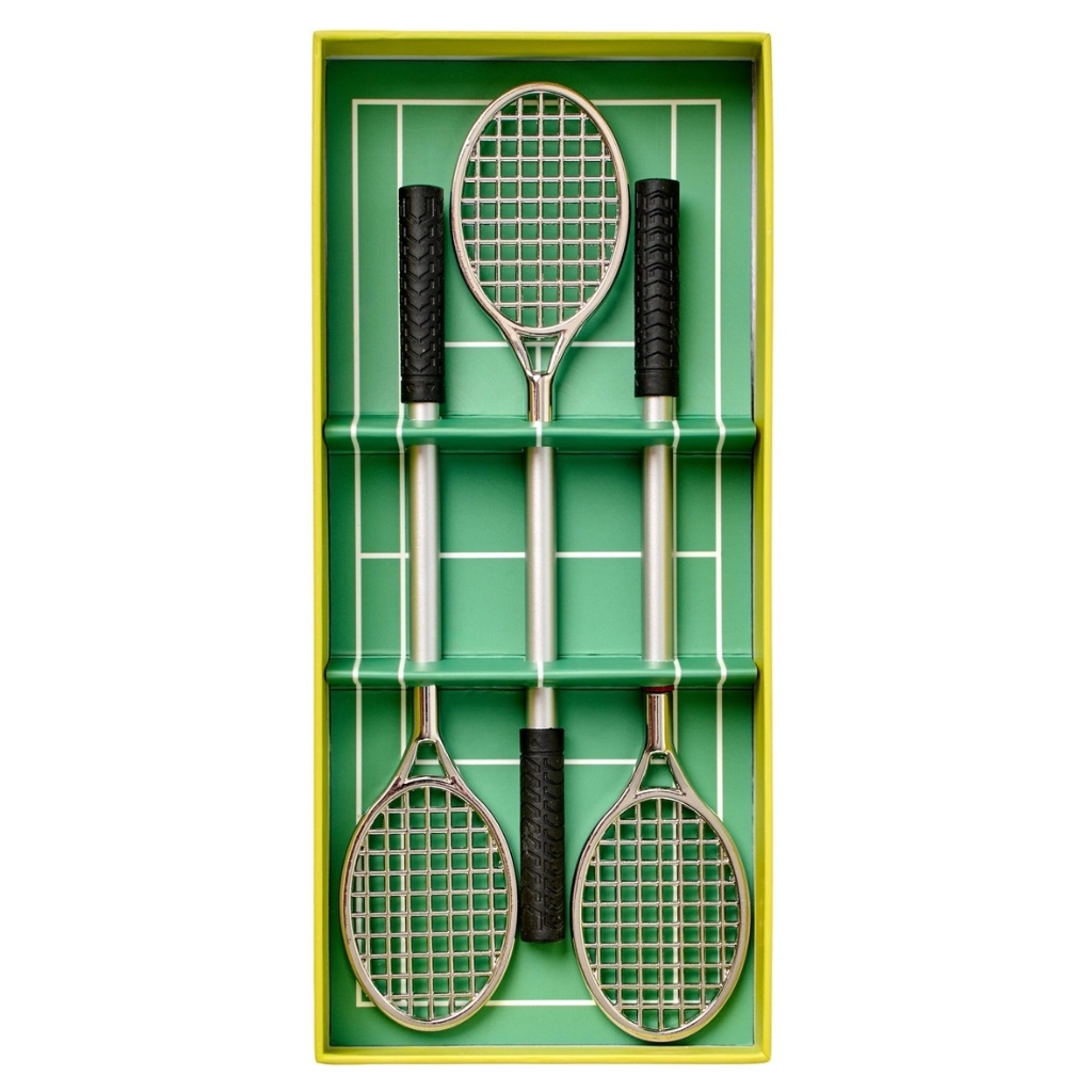 Set of Three Tennis Racket Ballpoint Pens - Thumbnail 2