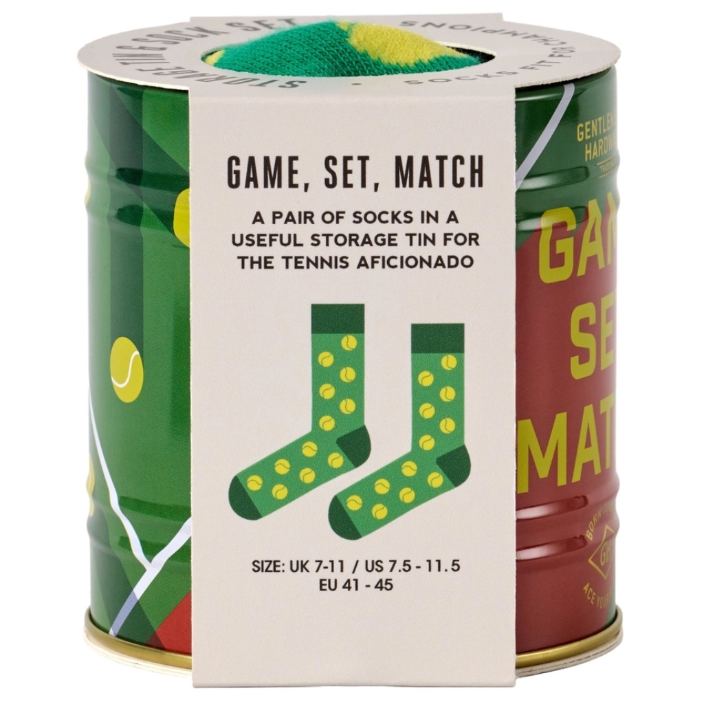 Tennis Socks and Reusable Storage Tin Gift Set - Thumbnail 3