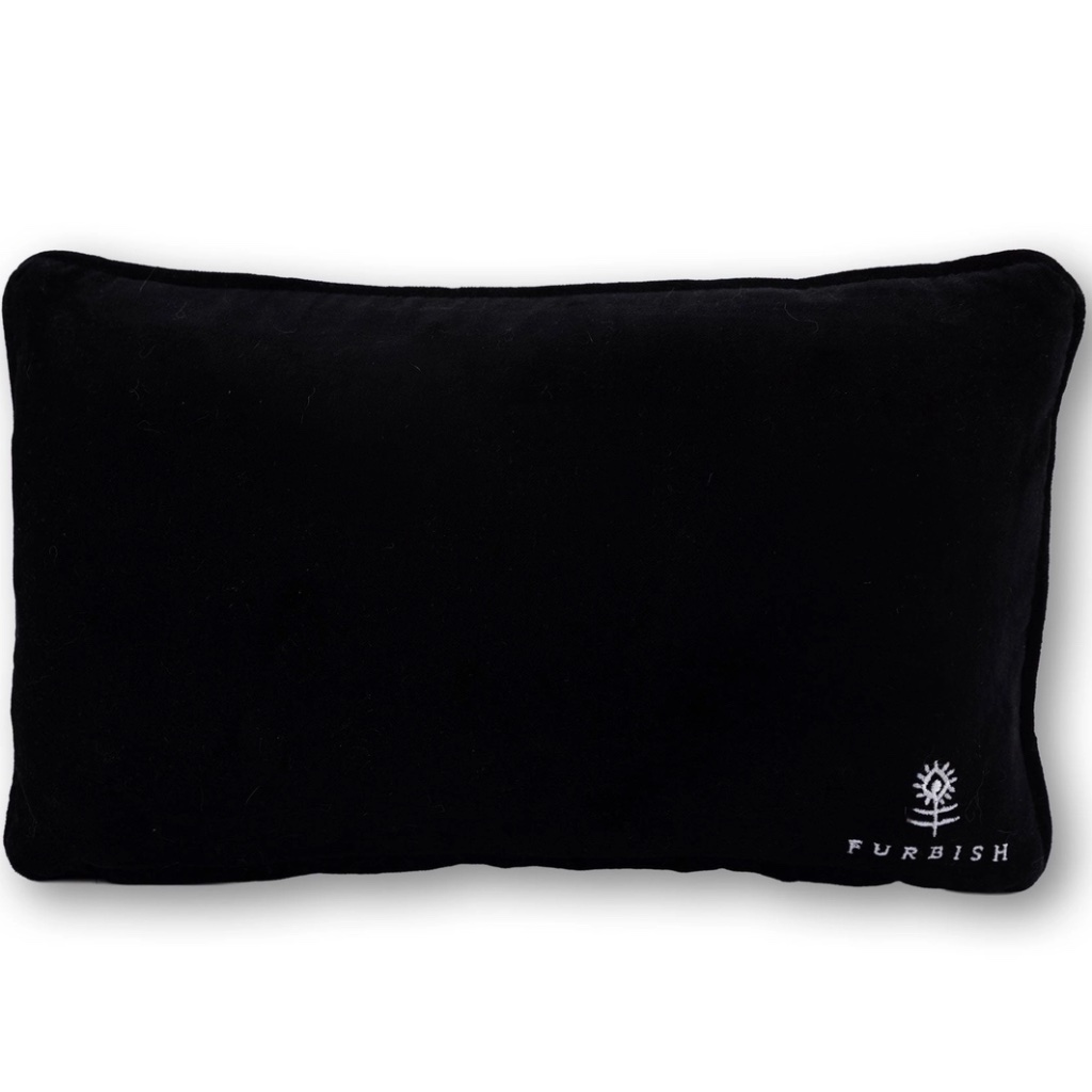 'The Dog Sits Here' Needlepoint Pillow - Thumbnail 4