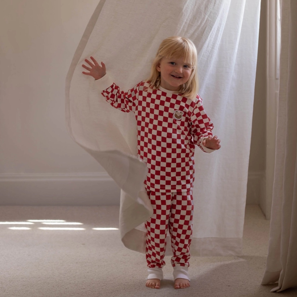 Red Checkerboard Christmas Pyjamas - Thumbnail 4