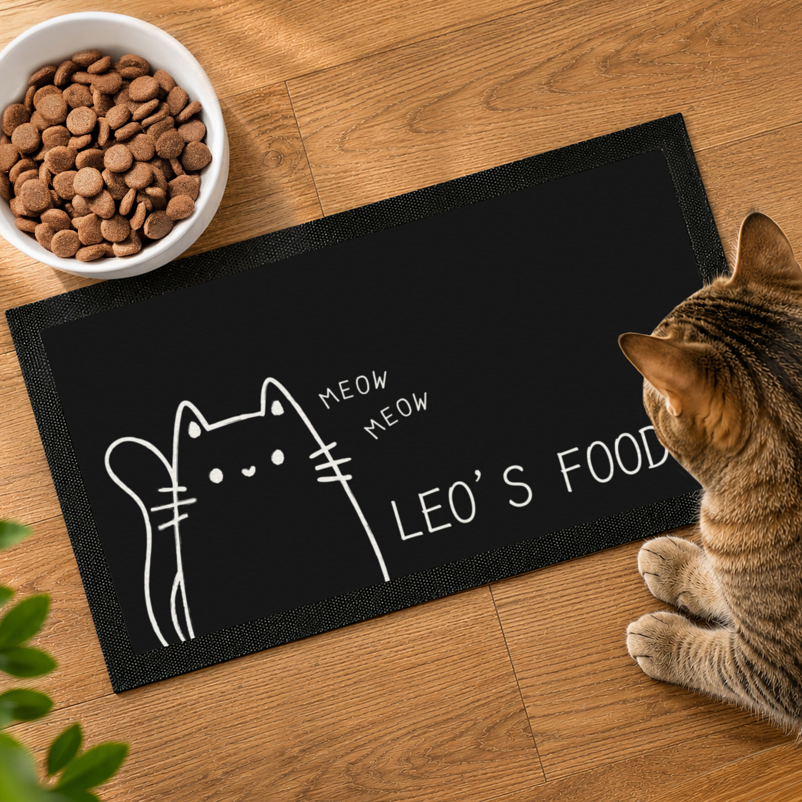 Personalised Cartoon Cat Bowl Mat - Thumbnail 3