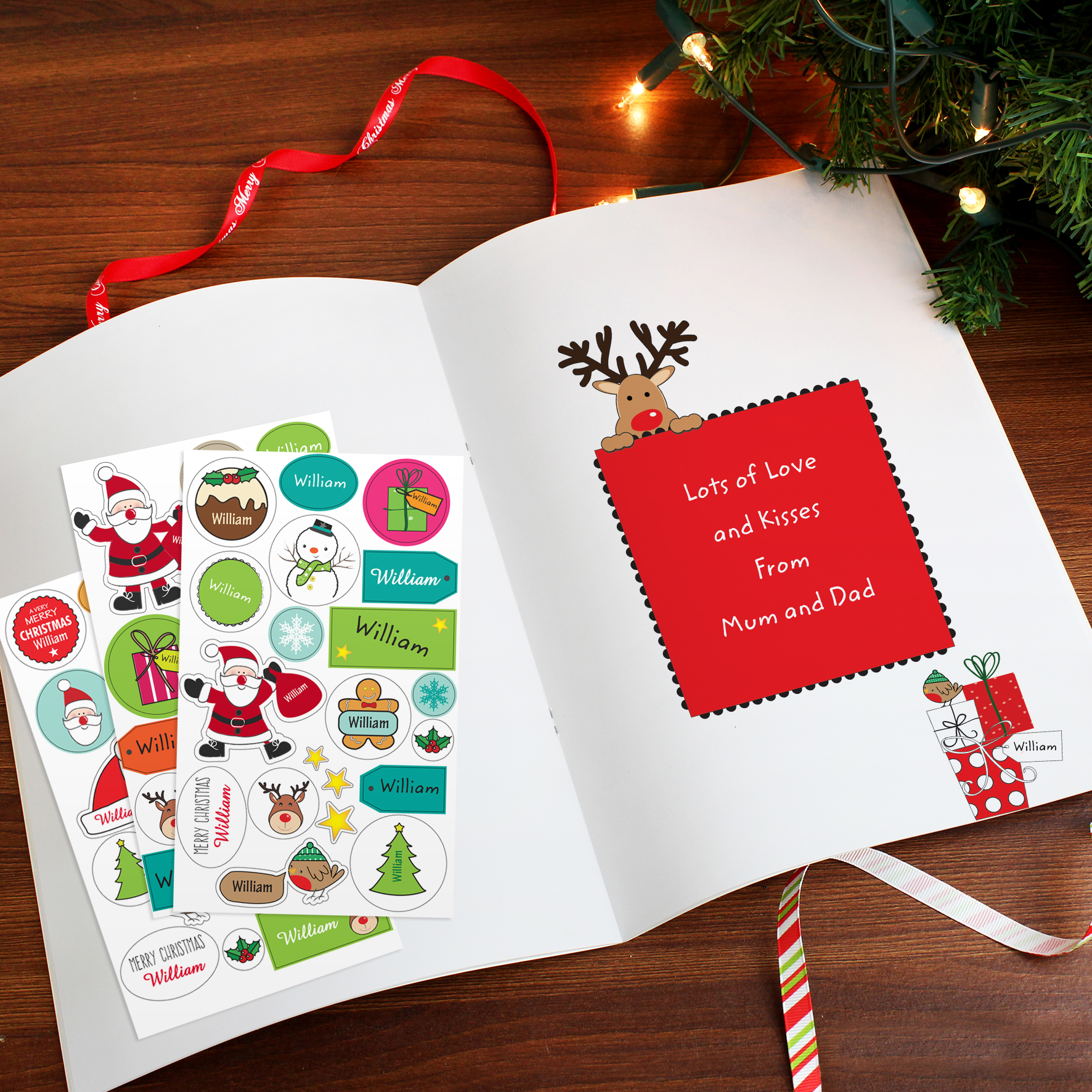 Personalised Christmas Activity Book with Stickers - Thumbnail 3