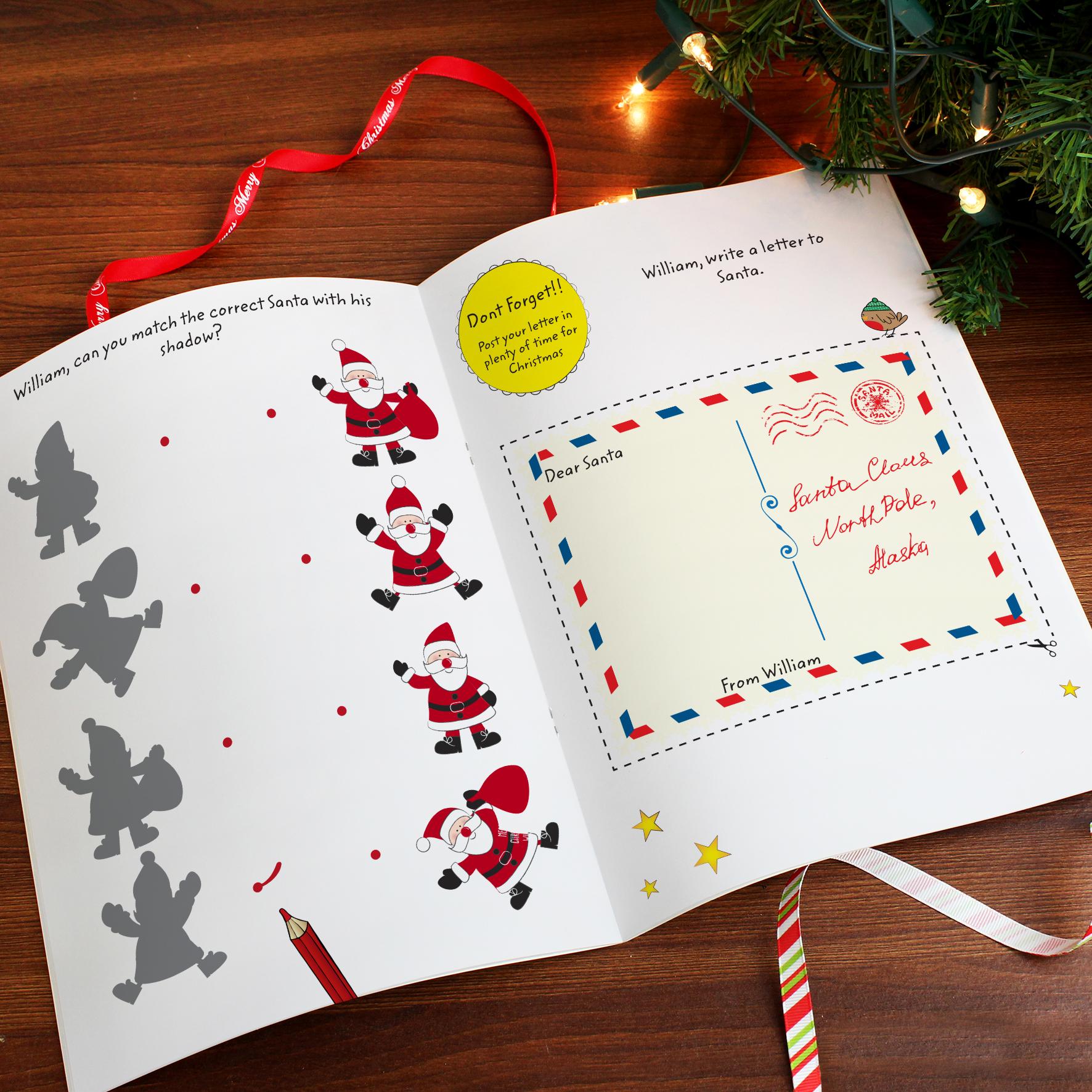 Personalised Christmas Activity Book with Stickers - Thumbnail 4