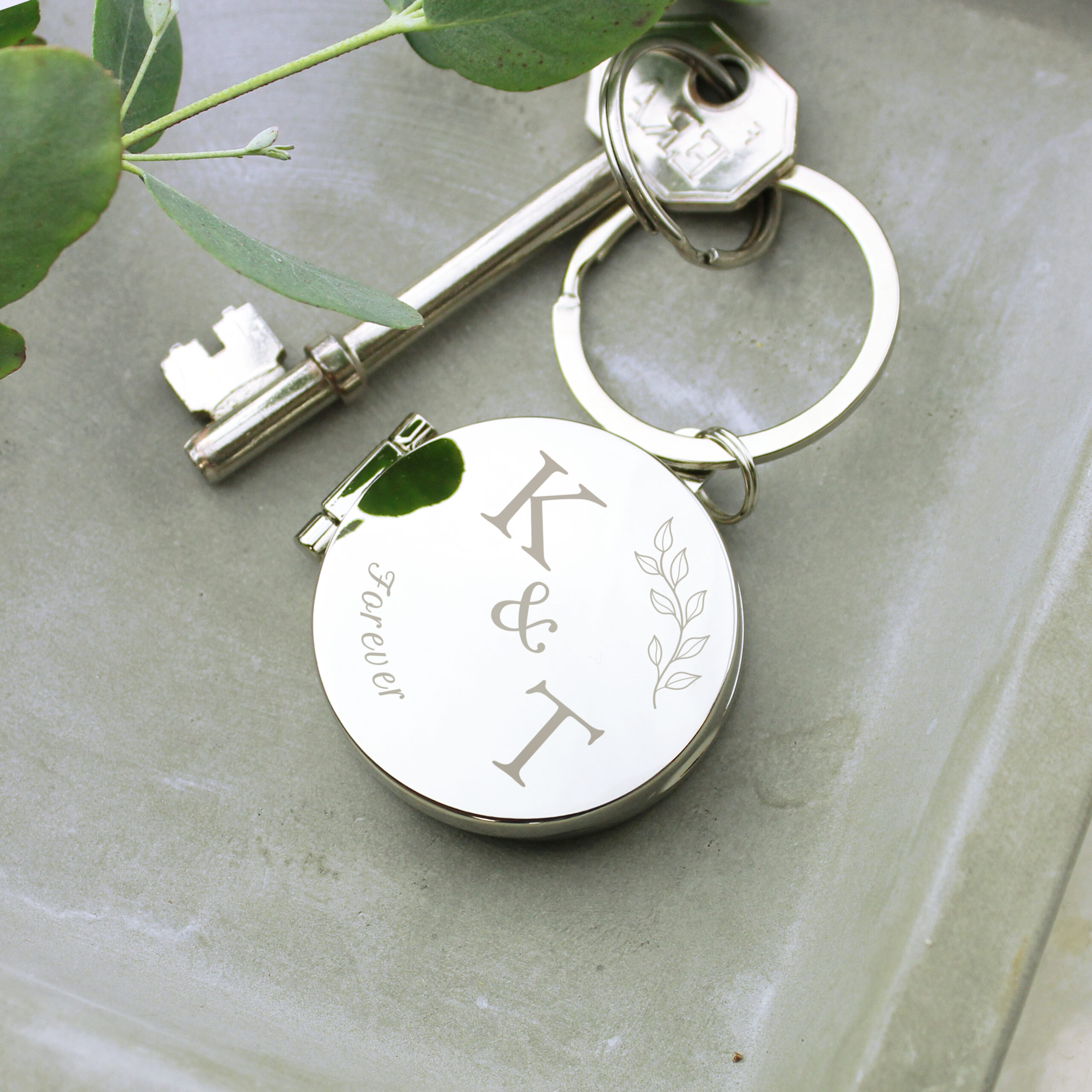 Personalised Couples Initials Photo Keyring - Thumbnail 3