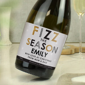 Personalised 'Fizz The Season' Bottle of Prosecco - Abode Home & Gifts