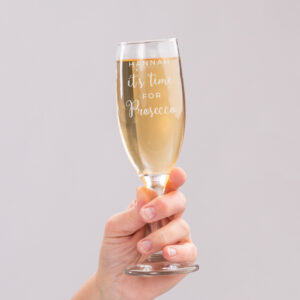 Personalised 'It's Time for Prosecco' Flute - Abode Home & Gifts