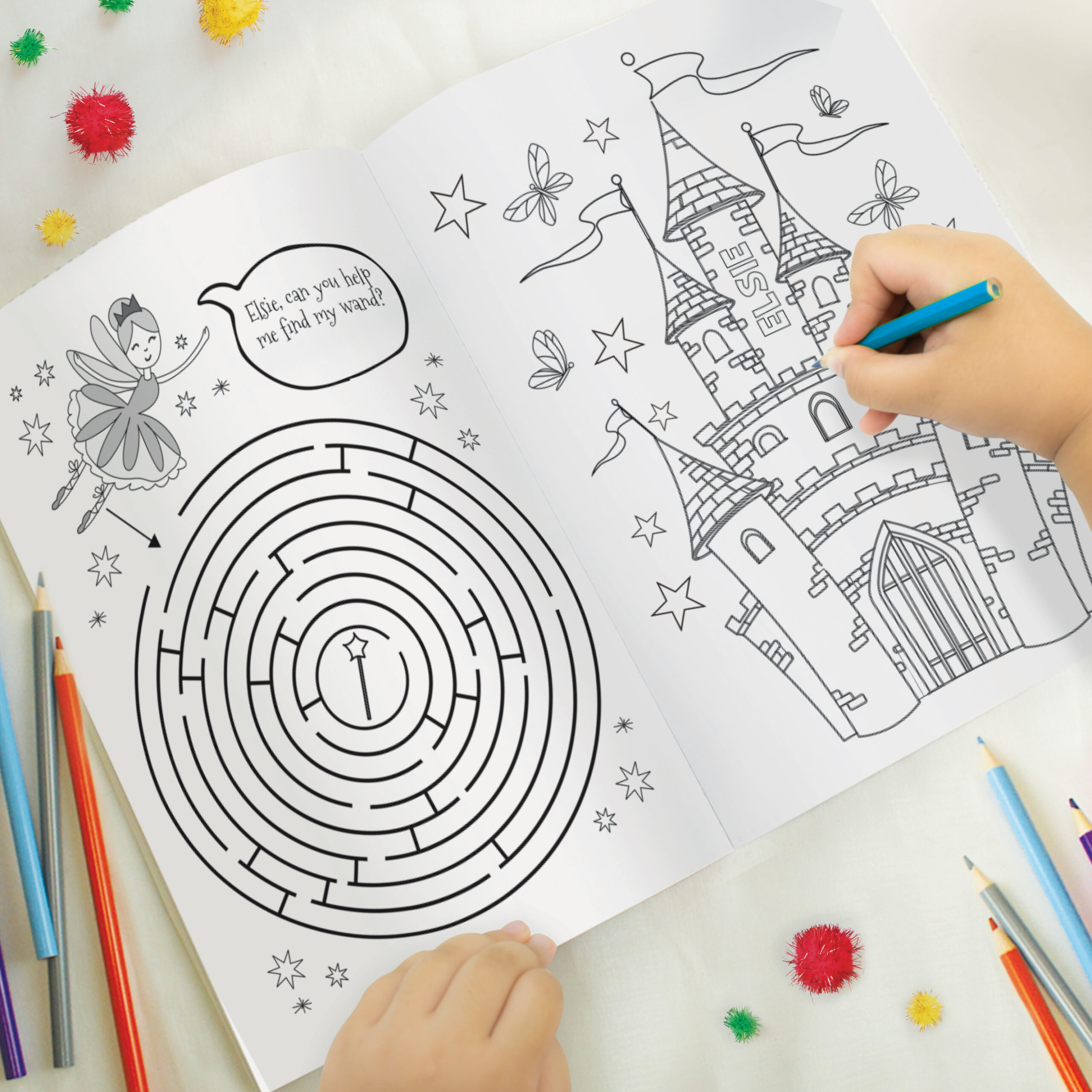 Personalised Princess & Unicorn Colouring Book - Thumbnail 5