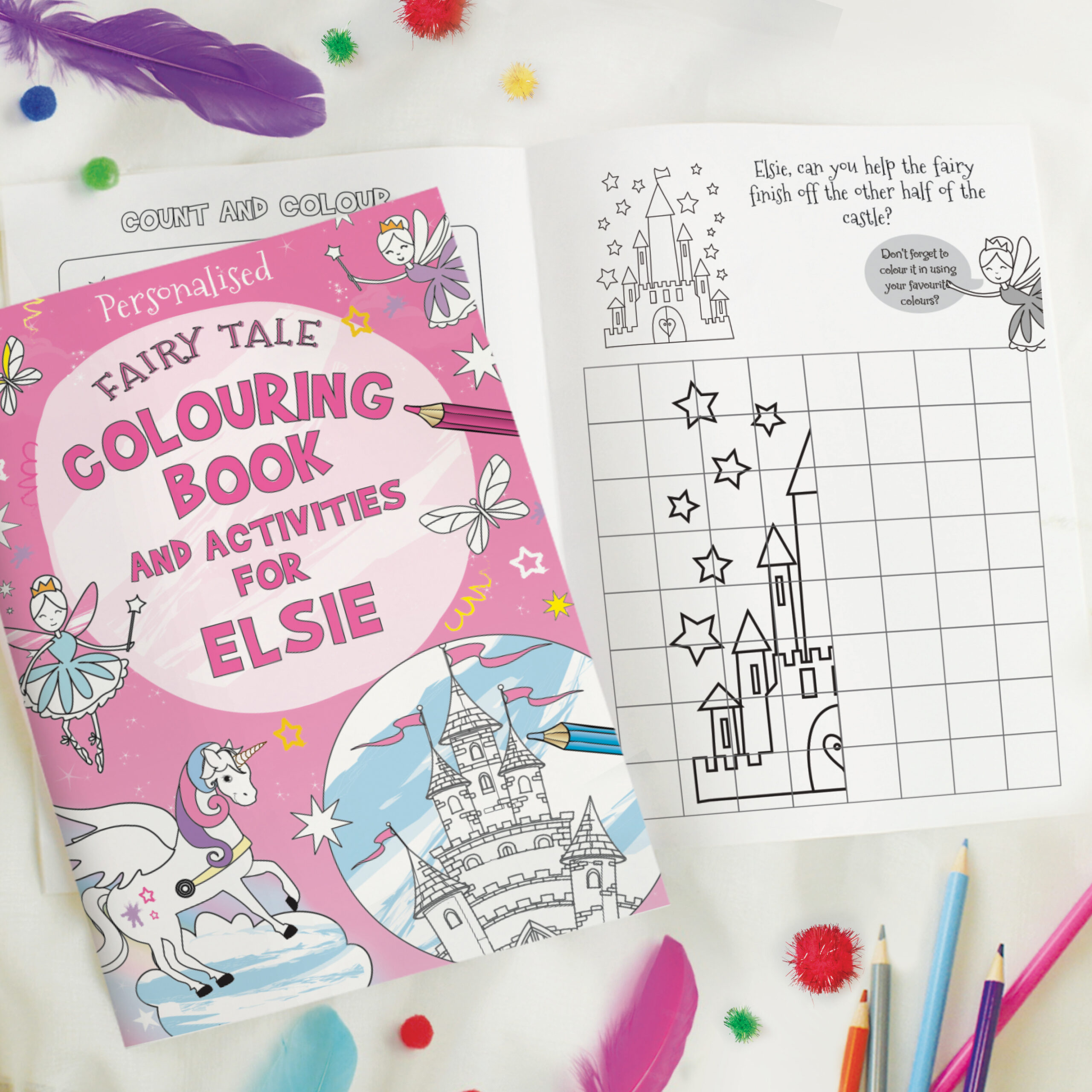 Personalised Princess & Unicorn Colouring Book - Thumbnail 6