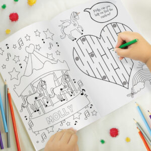Personalised Princess & Unicorn Colouring Book - Thumbnail 2