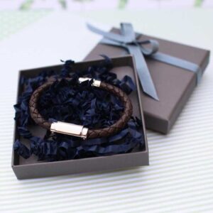 Personalised Handwriting Leather Bracelet | Brown - Thumbnail 6