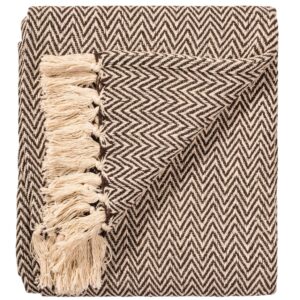 Chevron Recycled Cotton Handloom Throw - Thumbnail 4