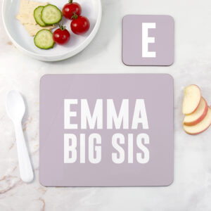 Girl’s Personalised Sis Placemat & Coaster Set - Thumbnail 2