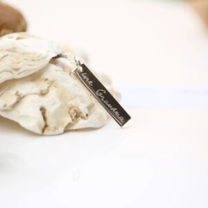 Personalised Handwriting Sterling Silver Bar Necklace - Thumbnail 3