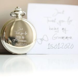 Personalised Handwriting Skeleton Pocket Watch - Thumbnail 1
