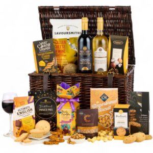 The Joyful Christmas Hamper With Red & White Wine - Abode Home & Gifts