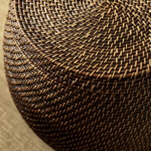 Rattan Side Table with Removable Lid Storage - Thumbnail 4