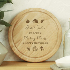 Personalised Autumn Wooden Chopping Board - Abode Home & Gifts