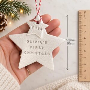 Personalised Baby's First Christmas Star Ornament - Thumbnail 2