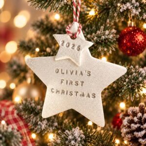 Personalised Baby's First Christmas Star Ornament - Thumbnail 6