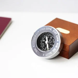 Personalised Compass with Handwriting Mahogany Box - Thumbnail 2
