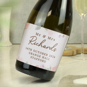 Personalised Floral Watercolour Bottle of Prosecco - Thumbnail 3