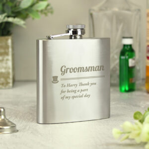 Personalised Groomsman Hip Flask - Thumbnail 2