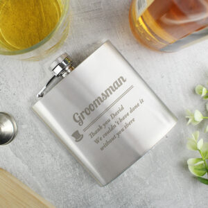 Personalised Groomsman Hip Flask - Abode Home & Gifts