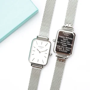 Personalised Ladies Silver Mesh Watch - Thumbnail 3