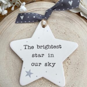 Personalised Memorial Ceramic Star Decoration - Thumbnail 5