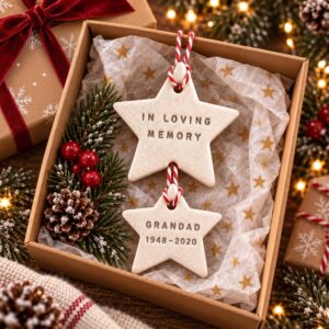 Personalised Memorial Star Christmas Decoration - Thumbnail 2