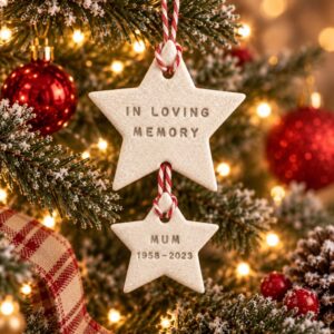 Personalised Memorial Star Christmas Decoration - Thumbnail 4
