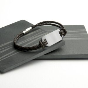 Personalised Men's Statement Brown Leather Bracelet - Thumbnail 3