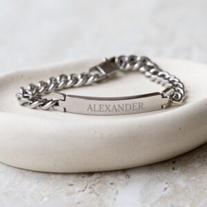 Personalised Men's Urban Chain ID Bracelet - Thumbnail 2