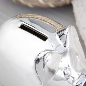 Personalised Silver Plated Piggy Bank - Thumbnail 3