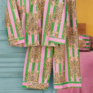 Tiger Stripe Cotton Pyjamas - Thumbnail 2