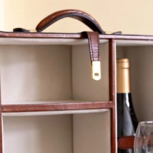 Cognac Leather Travelling Mini Bar - Thumbnail 6