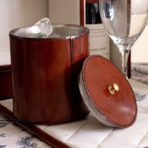 Cognac Leather Travelling Mini Bar - Thumbnail 4