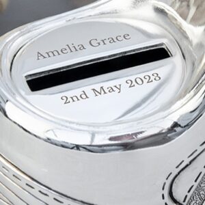 Personalised Silver Plated Football Boot Money Box - Thumbnail 6
